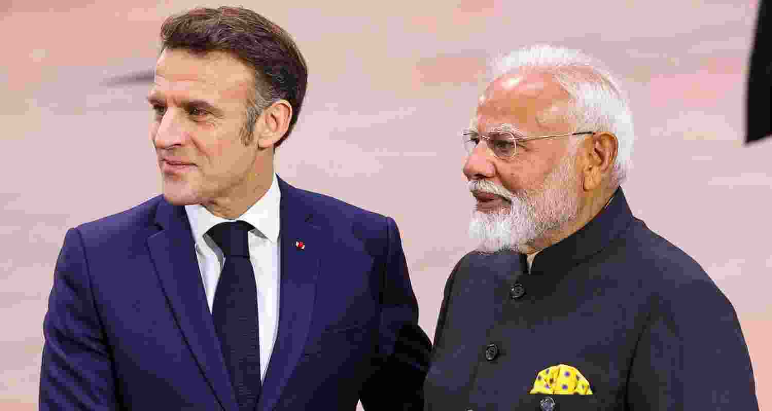 Prime Minister Narendra Modi with French President Emmanuel Macron - file image. Prime Minister Narendra Modi with French President Emmanuel Macron - file image.