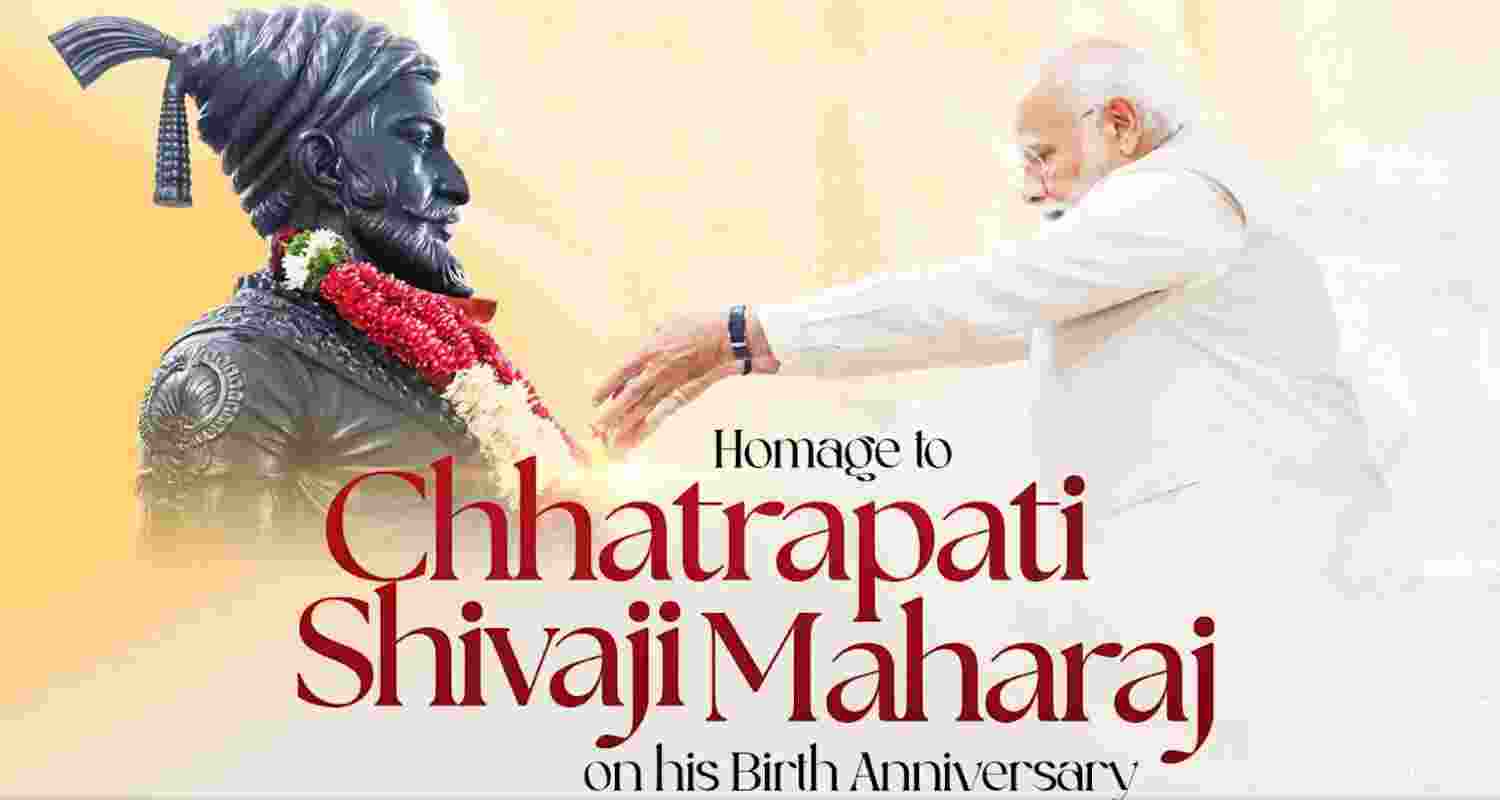 PM Modi pays tribute to Chhatrapati Shivaji Maharaj on his birth anniversary, hailing his vision, courage, governance and commitment to Swarajya. PM Modi pays tribute to Chhatrapati Shivaji Maharaj on his birth anniversary, hailing his vision, courage, governance and commitment to Swarajya.