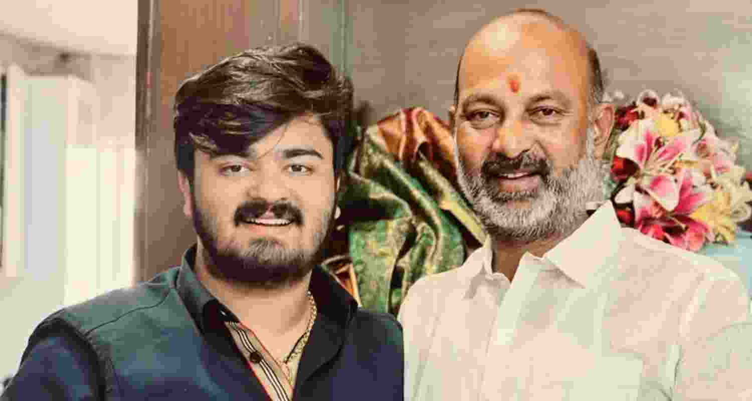 Union Minister Sanjay Kumar and son Bhageerath. Union Minister Sanjay Kumar and son Bhageerath.