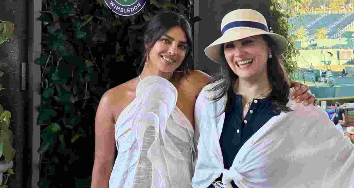 Priyanka Chopra, Lara Dutta reunite at Wimbledon Priyanka Chopra, Lara Dutta reunite at Wimbledon