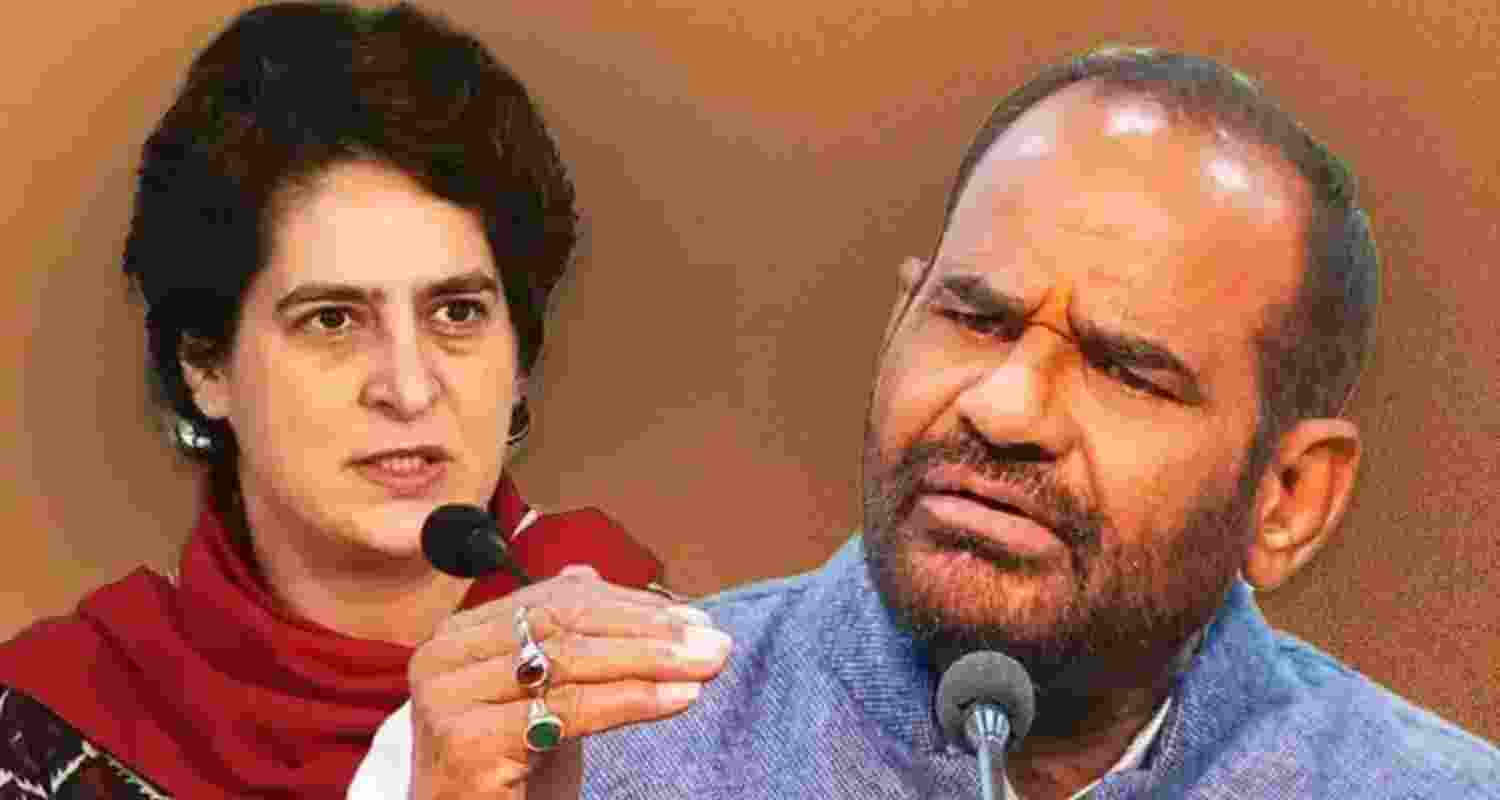Congress MP Priyanka Gandhi and BJP leader Ramesh Bidhuri. File photo. Congress MP Priyanka Gandhi and BJP leader Ramesh Bidhuri. File photo.