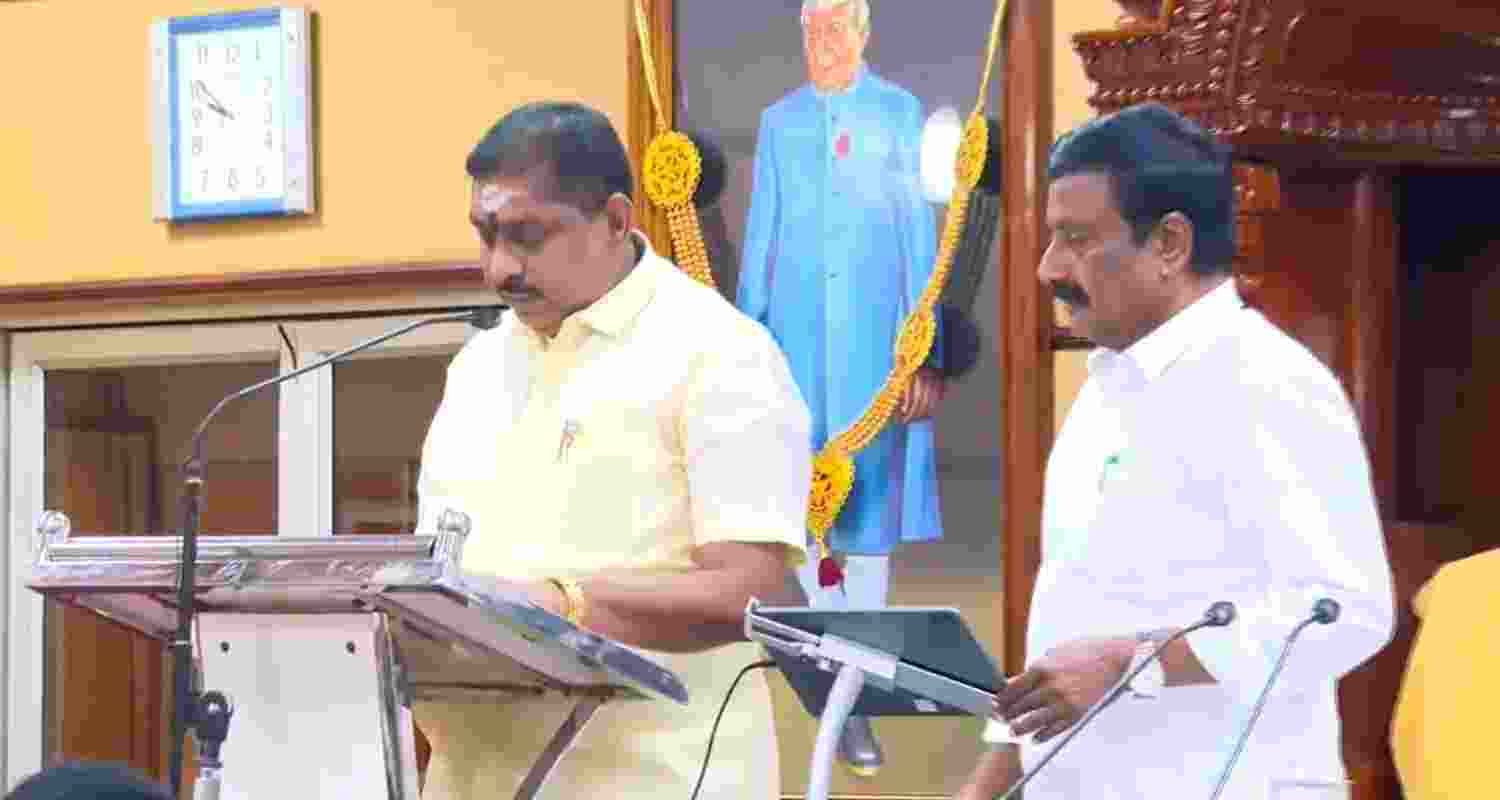 Newly elected Puducherry MLAs took oath in the Assembly, with Chief Minister N Rangasamy sworn in first after NDA’s election win. Newly elected Puducherry MLAs took oath in the Assembly, with Chief Minister N Rangasamy sworn in first after NDA’s election win.
