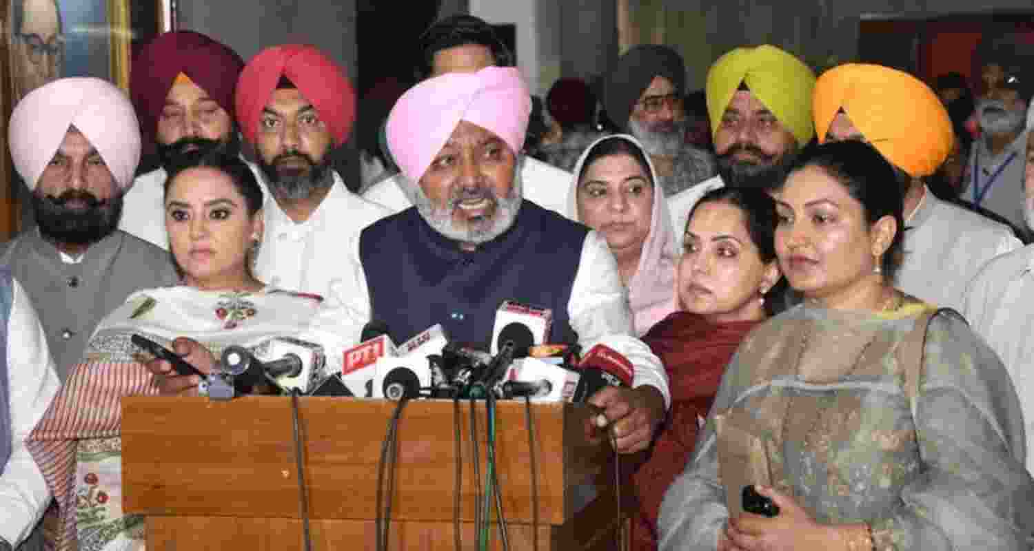 Punjab Finance Minister Harpal Singh Cheema addresses a press conference during the Budget session of the Punjab Vidhan Sabha in Chandigarh on Tuesday. Punjab Finance Minister Harpal Singh Cheema addresses a press conference during the Budget session of the Punjab Vidhan Sabha in Chandigarh on Tuesday.