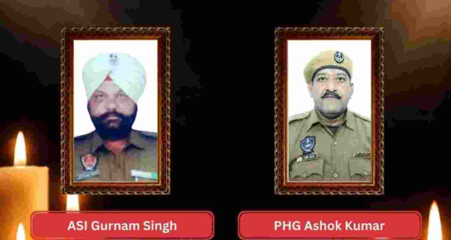 Punjab Police ASI and Home Guard jawan were found dead at Adhian Checkpost. Punjab Police ASI and Home Guard jawan were found dead at Adhian Checkpost.