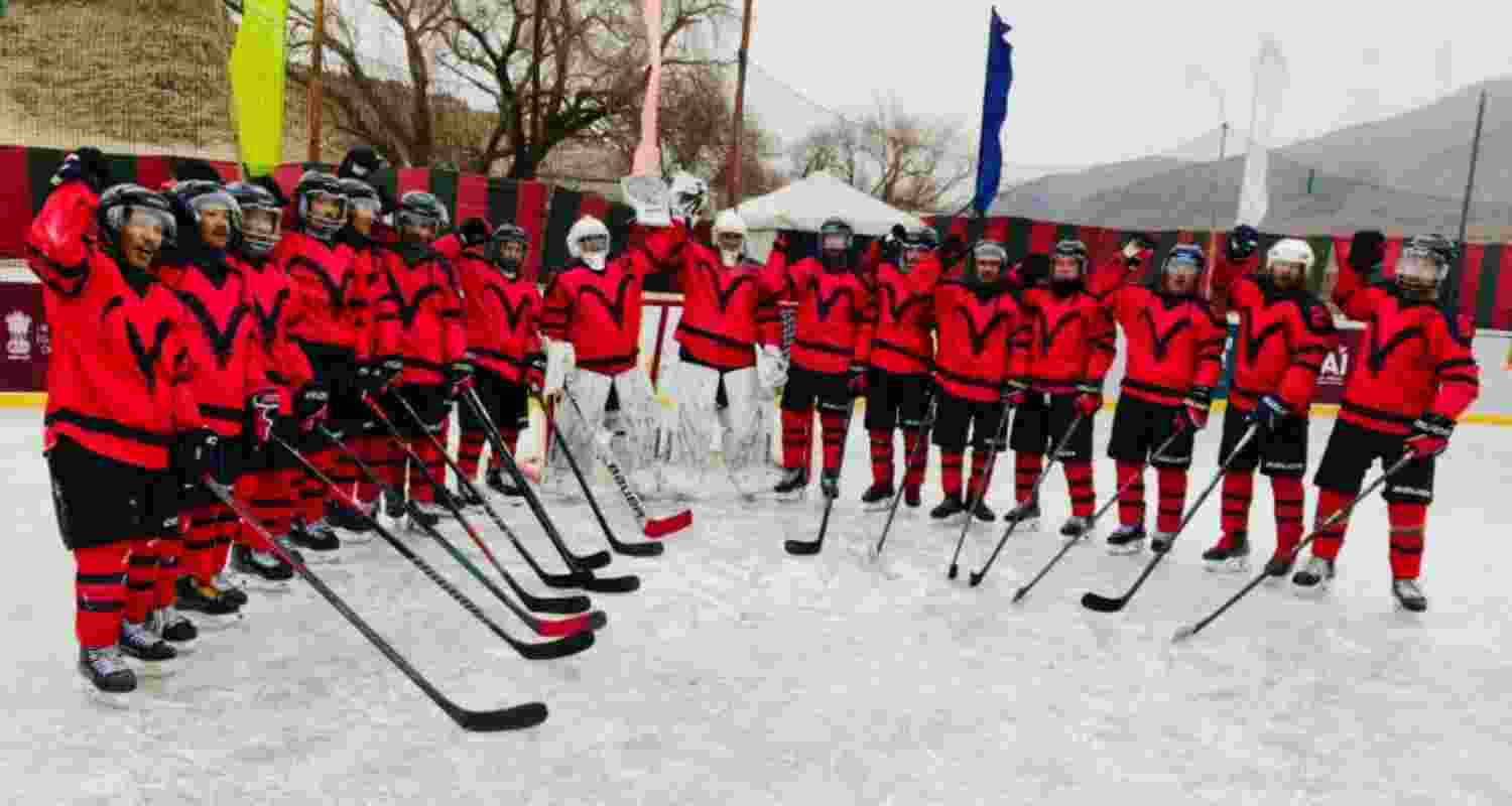 Beyond parade:Ladakh Scouts take R-Day spirit to Ice Hockey arena Beyond parade:Ladakh Scouts take R-Day spirit to Ice Hockey arena