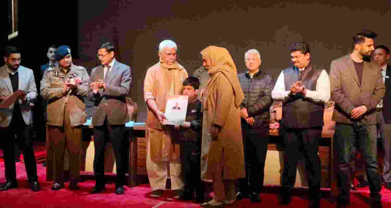 LG Sinha hands over appointment letters to NOKs of terror victims LG Sinha hands over appointment letters to NOKs of terror victims