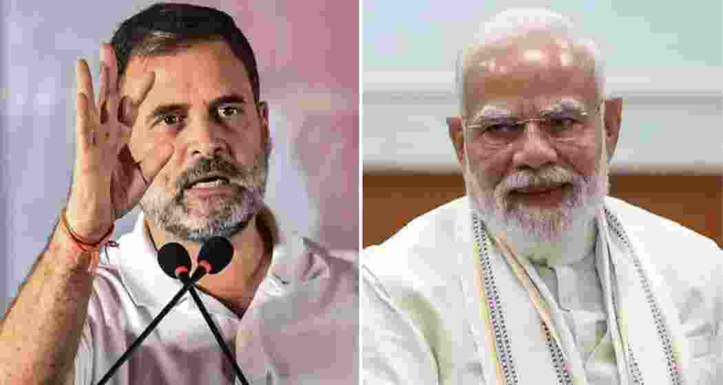 Leader of Opposition Rahul Gandhi (L), Prime Minister Narendra Modi (R). Leader of Opposition Rahul Gandhi (L), Prime Minister Narendra Modi (R).