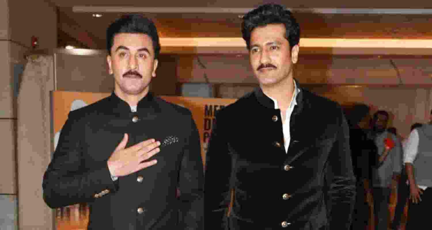Moustache match: Ranbir Kapoor, Vicky Kaushal turns heads Moustache match: Ranbir Kapoor, Vicky Kaushal turns heads