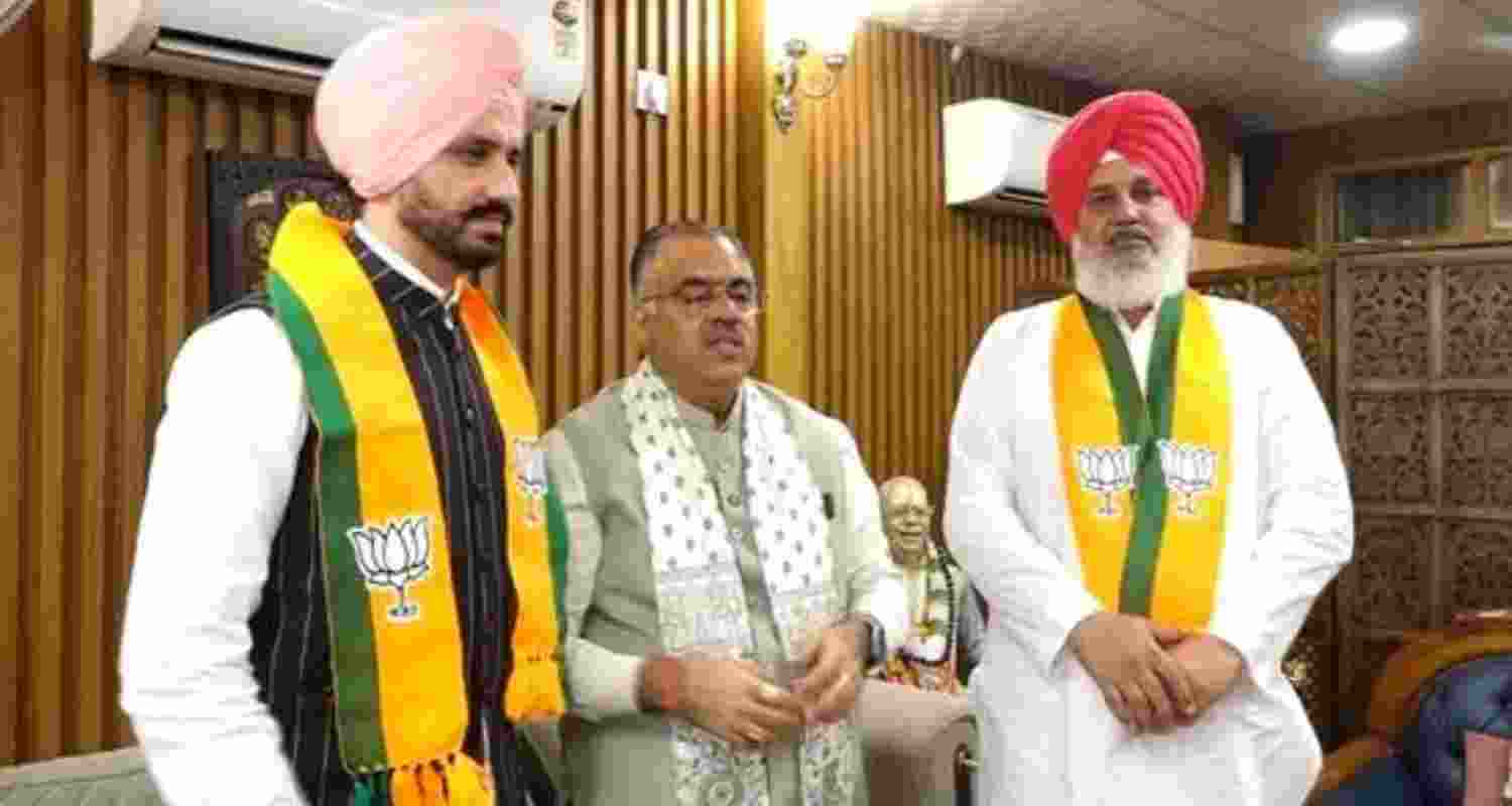 Ranjit Singh Dhillon and Advocate Jagmeet Singh Dhillon join the BJP in Delhi ahead of the Tarn Taran bypoll on Saturday. Ranjit Singh Dhillon and Advocate Jagmeet Singh Dhillon join the BJP in Delhi ahead of the Tarn Taran bypoll on Saturday.