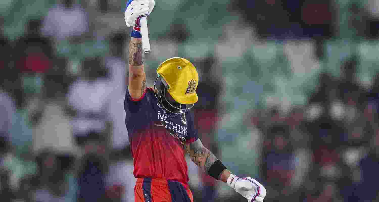 Royal Challengers Bengaluru's Virat Kohli celebrates his half century during an Indian Premier League (IPL) 2026 T20 cricket match between Royal Challengers Bengaluru and Kolkata Knight Riders. Royal Challengers Bengaluru's Virat Kohli celebrates his half century during an Indian Premier League (IPL) 2026 T20 cricket match between Royal Challengers Bengaluru and Kolkata Knight Riders.