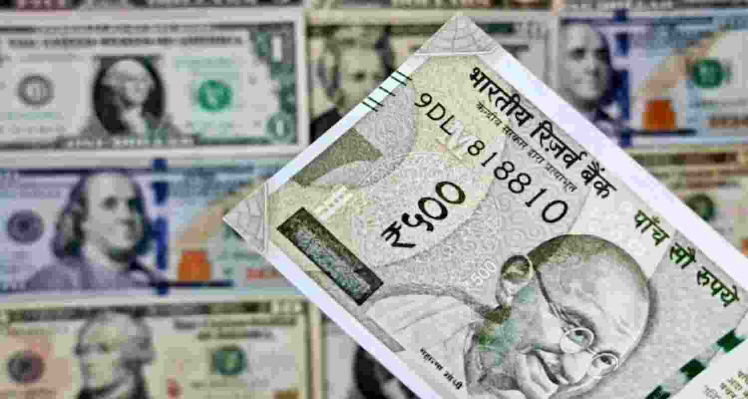 The rupee fell 21 paise to 94.58 against the US dollar after the Federal Reserve's hawkish outlook raised expectations of further rate hikes. The rupee fell 21 paise to 94.58 against the US dollar after the Federal Reserve's hawkish outlook raised expectations of further rate hikes.