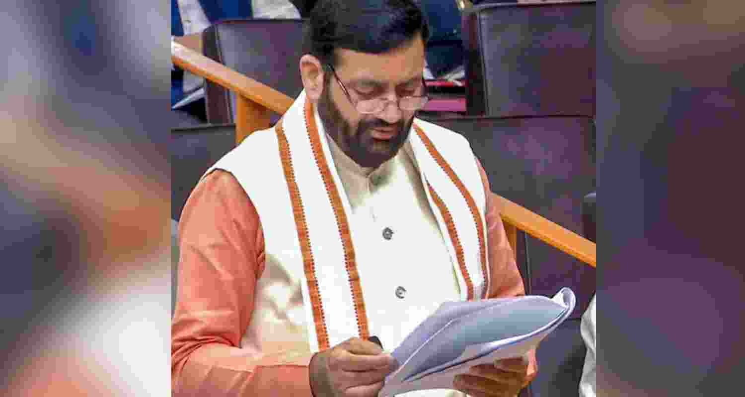 Haryana Chief Minister Nayab Singh Saini during the winter session of the state Legislative Assembly, in Chandigarh. The winter session of the Assembly began on Wednesday. Haryana Chief Minister Nayab Singh Saini during the winter session of the state Legislative Assembly, in Chandigarh. The winter session of the Assembly began on Wednesday.