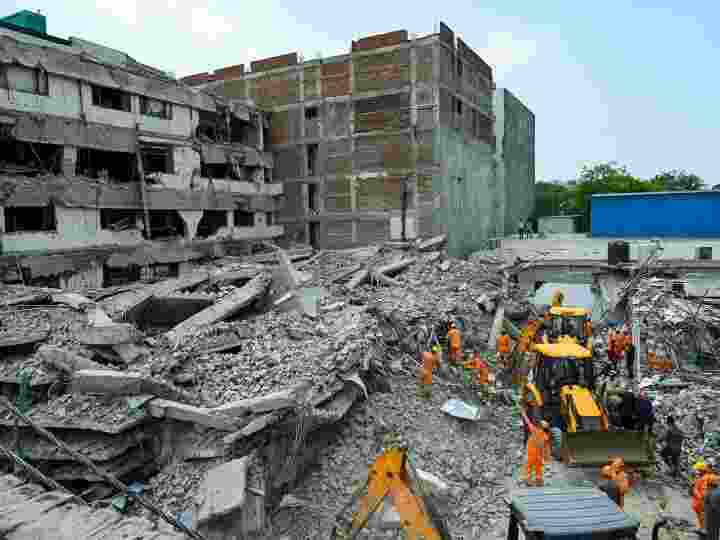 Saket building collapse shatters students, disrupts coaching Saket building collapse shatters students, disrupts coaching