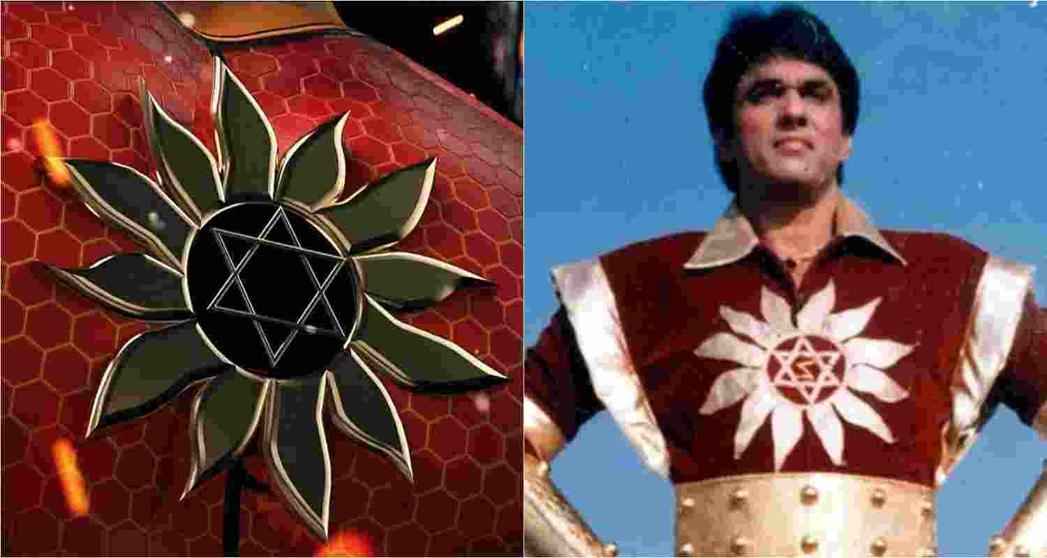 Actor Mukesh Khanna in his Shaktiman avatar. Actor Mukesh Khanna in his Shaktiman avatar.