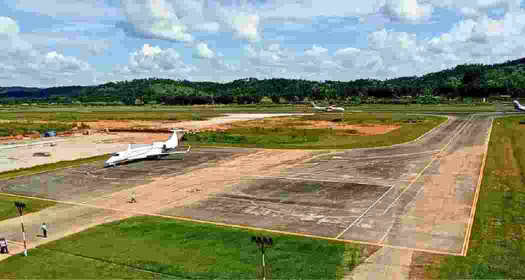 The Shillong airport runway. The Shillong airport runway.