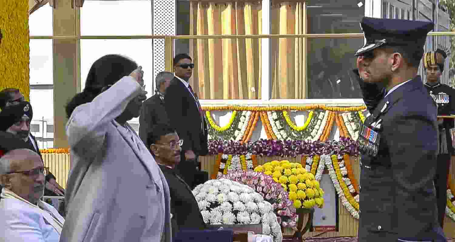 President Droupadi Murmu confers the Ashoka Chakra on Group Captain Shubhanshu Shukla for becoming the first Indian to visit the ISS. President Droupadi Murmu confers the Ashoka Chakra on Group Captain Shubhanshu Shukla for becoming the first Indian to visit the ISS.