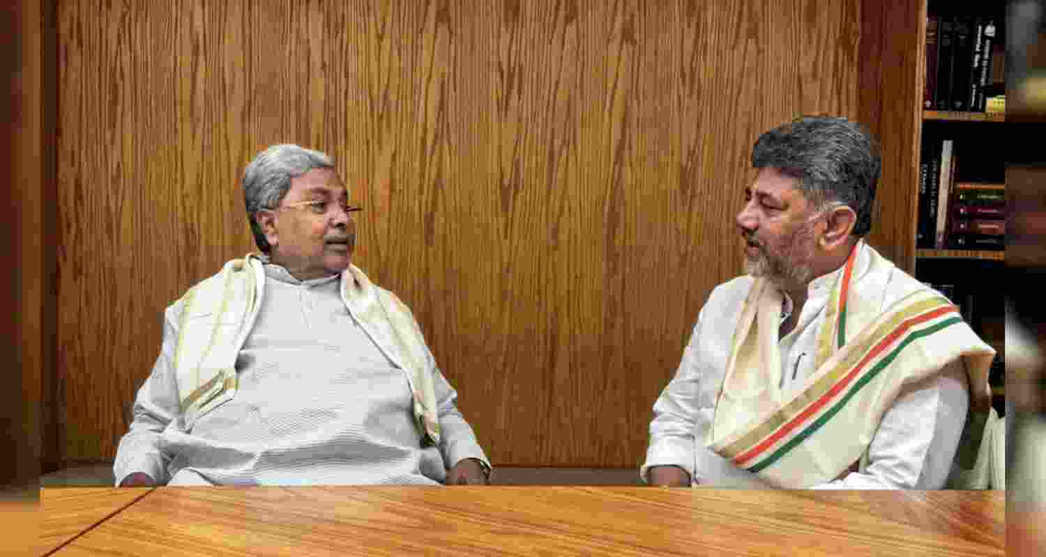 Karnataka Chief Minister Siddaramaiah and his deputy, DK Shivakumar. Karnataka Chief Minister Siddaramaiah and his deputy, DK Shivakumar.