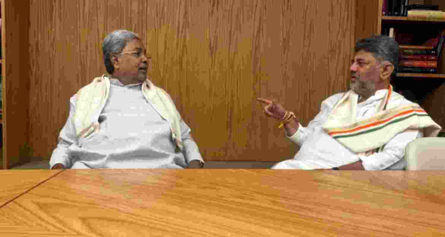Karnataka Chief Minister Siddaramaiah and his deputy, DK Shivakumar. Karnataka Chief Minister Siddaramaiah and his deputy, DK Shivakumar.