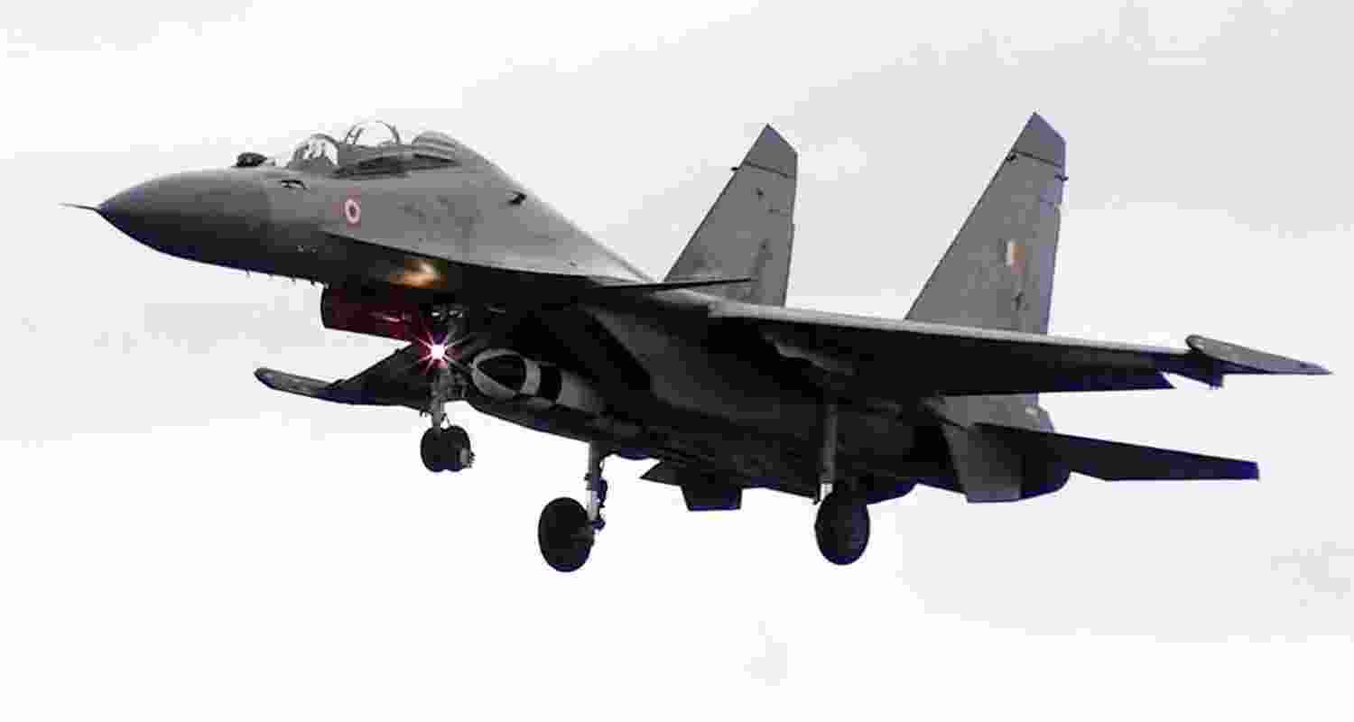 The Sukhoi fighter jet. The Sukhoi fighter jet.