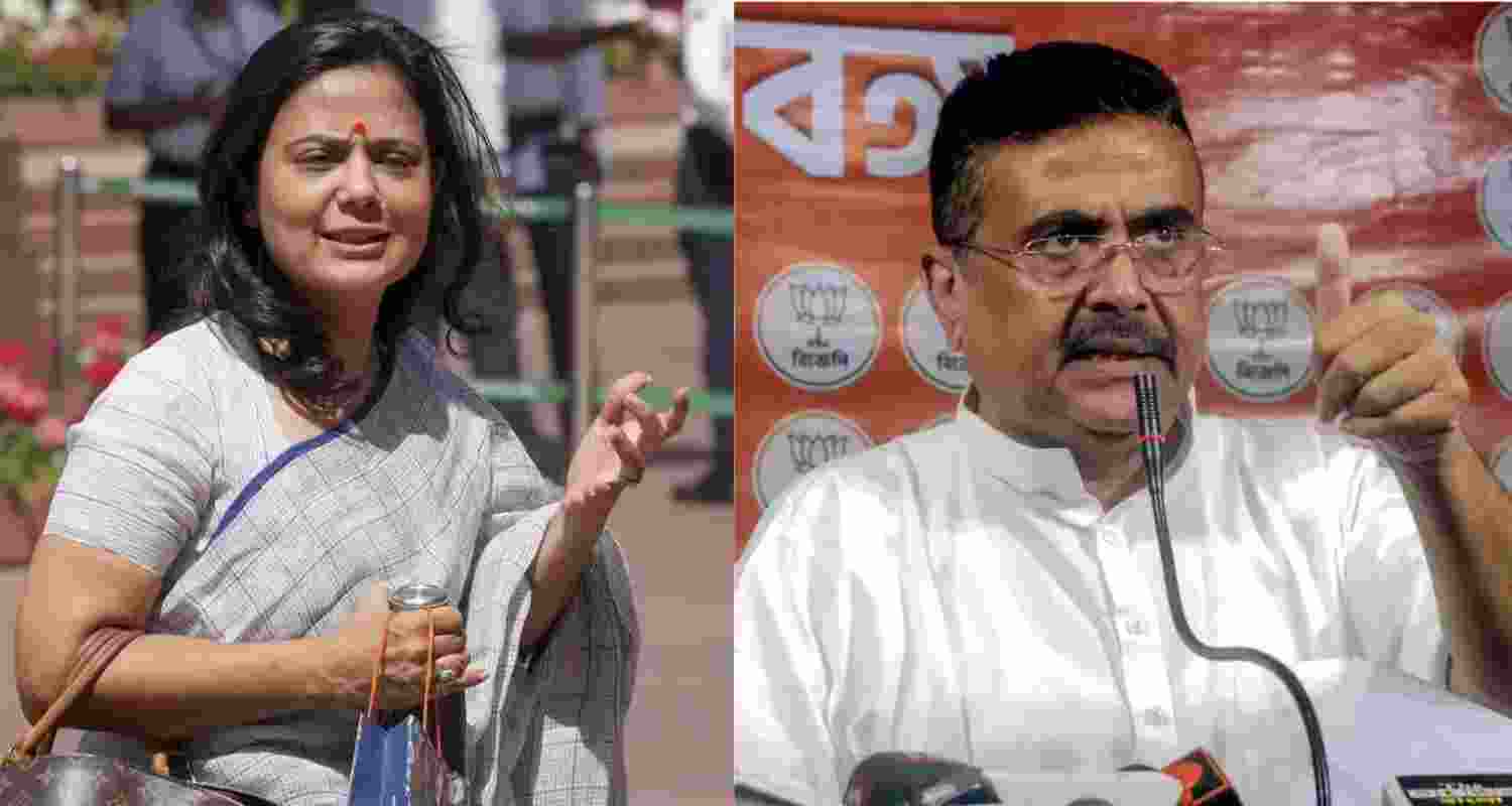 TMC MP Mahua Moitra (left) and West Bengal CM Suvendu Adhikari. TMC MP Mahua Moitra (left) and West Bengal CM Suvendu Adhikari.
