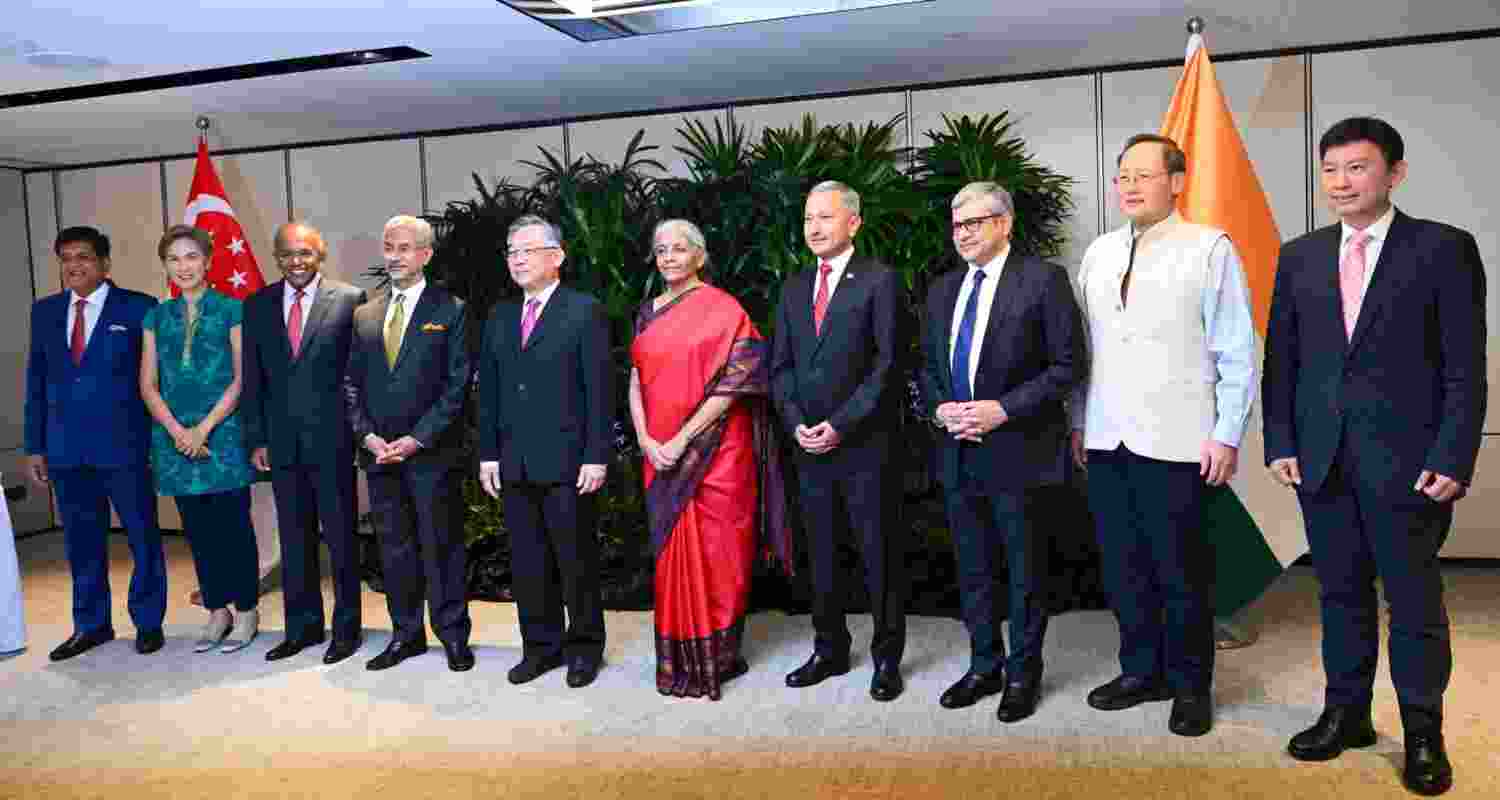 A file photo of delegates at the India-Singapore Ministerial Roundtable held in 2024. A file photo of delegates at the India-Singapore Ministerial Roundtable held in 2024.