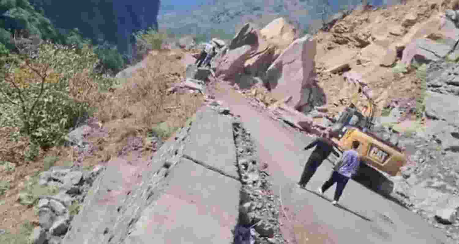 The BRO has deployed a team to the site and is currently working to clear the debris and restore road access. The BRO has deployed a team to the site and is currently working to clear the debris and restore road access.