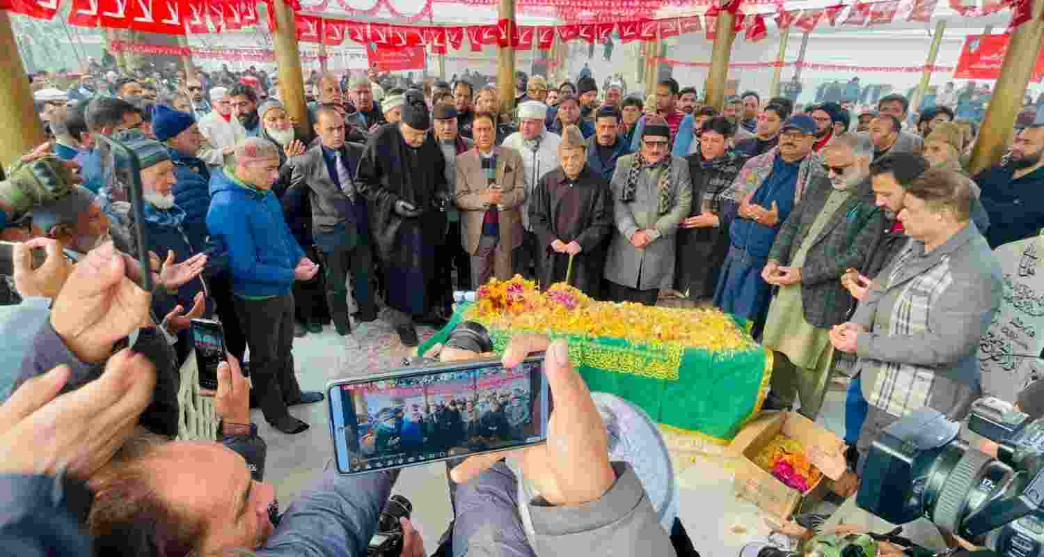 The Jammu and Kashmir National Conference paid tributes to Sheikh Muhammad Abdullah on his 120th birth anniversary in Jammu & Kashmir. The Jammu and Kashmir National Conference paid tributes to Sheikh Muhammad Abdullah on his 120th birth anniversary in Jammu & Kashmir.