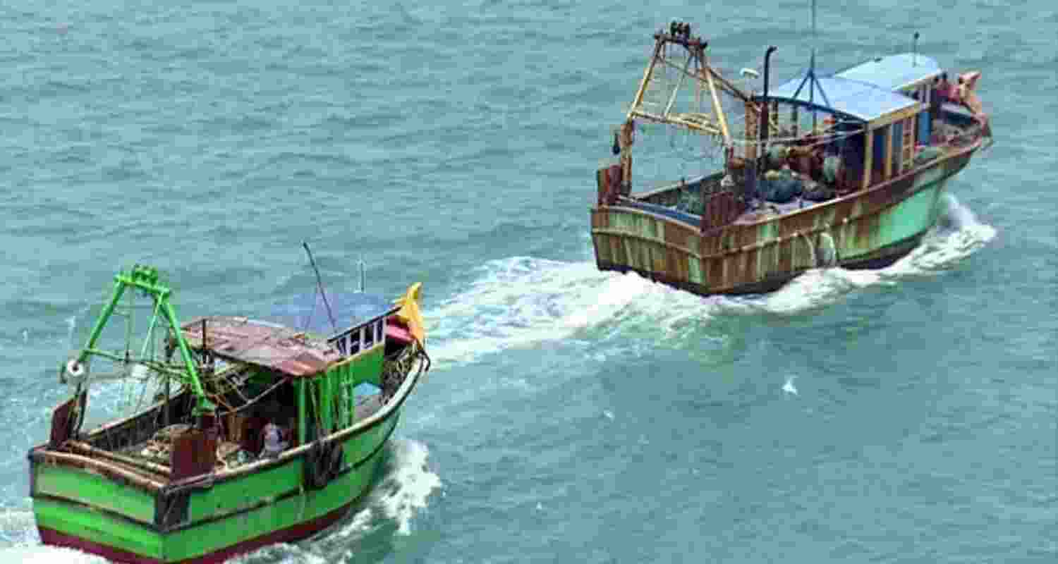 Four Tamil Nadu fishermen held by Sri Lankan Navy on Tuesday Four Tamil Nadu fishermen held by Sri Lankan Navy on Tuesday
