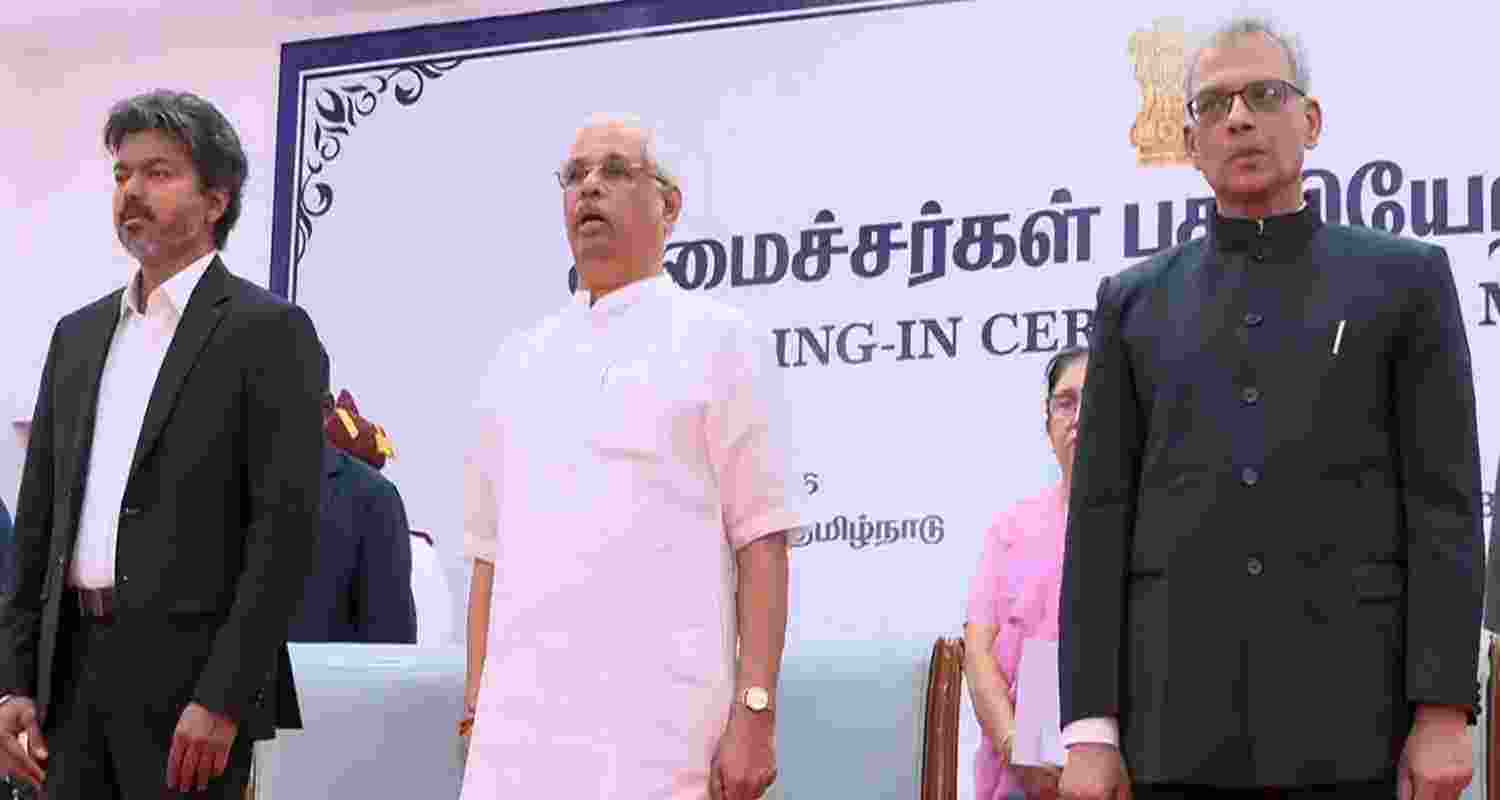 TVK expands its maiden Tamil Nadu Cabinet with 23 new ministers, including two Congress MLAs, marking Congress’ return to power. TVK expands its maiden Tamil Nadu Cabinet with 23 new ministers, including two Congress MLAs, marking Congress’ return to power.