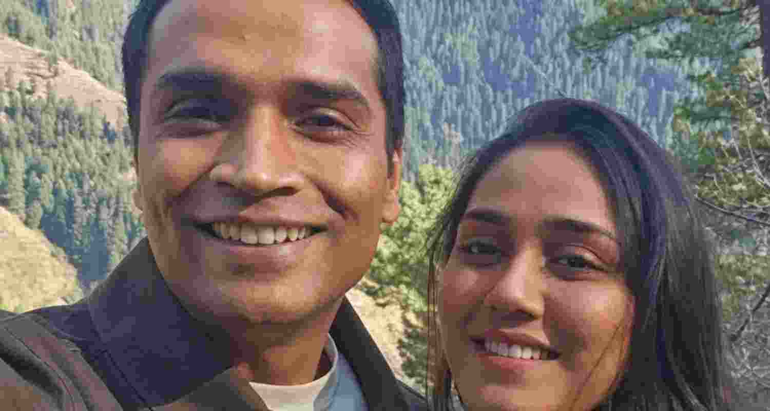 Twisha Sharma (deceased) with her husband. Twisha Sharma (deceased) with her husband.