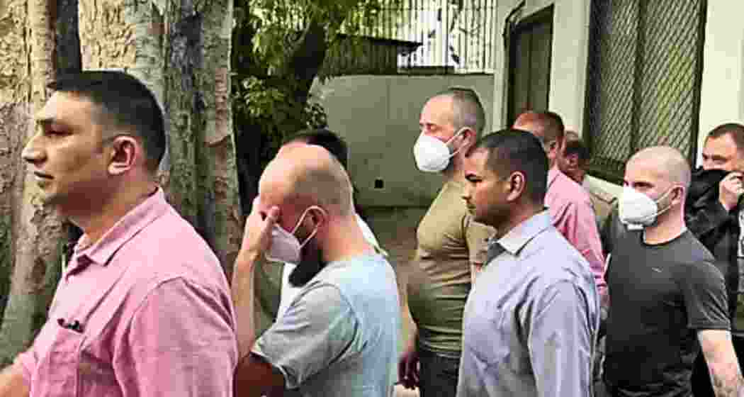 Security personnel outside Patiala House Court in New Delhi, where a special court extended judicial custody of seven foreign nationals in a Myanmar-linked terror training case. Security personnel outside Patiala House Court in New Delhi, where a special court extended judicial custody of seven foreign nationals in a Myanmar-linked terror training case.