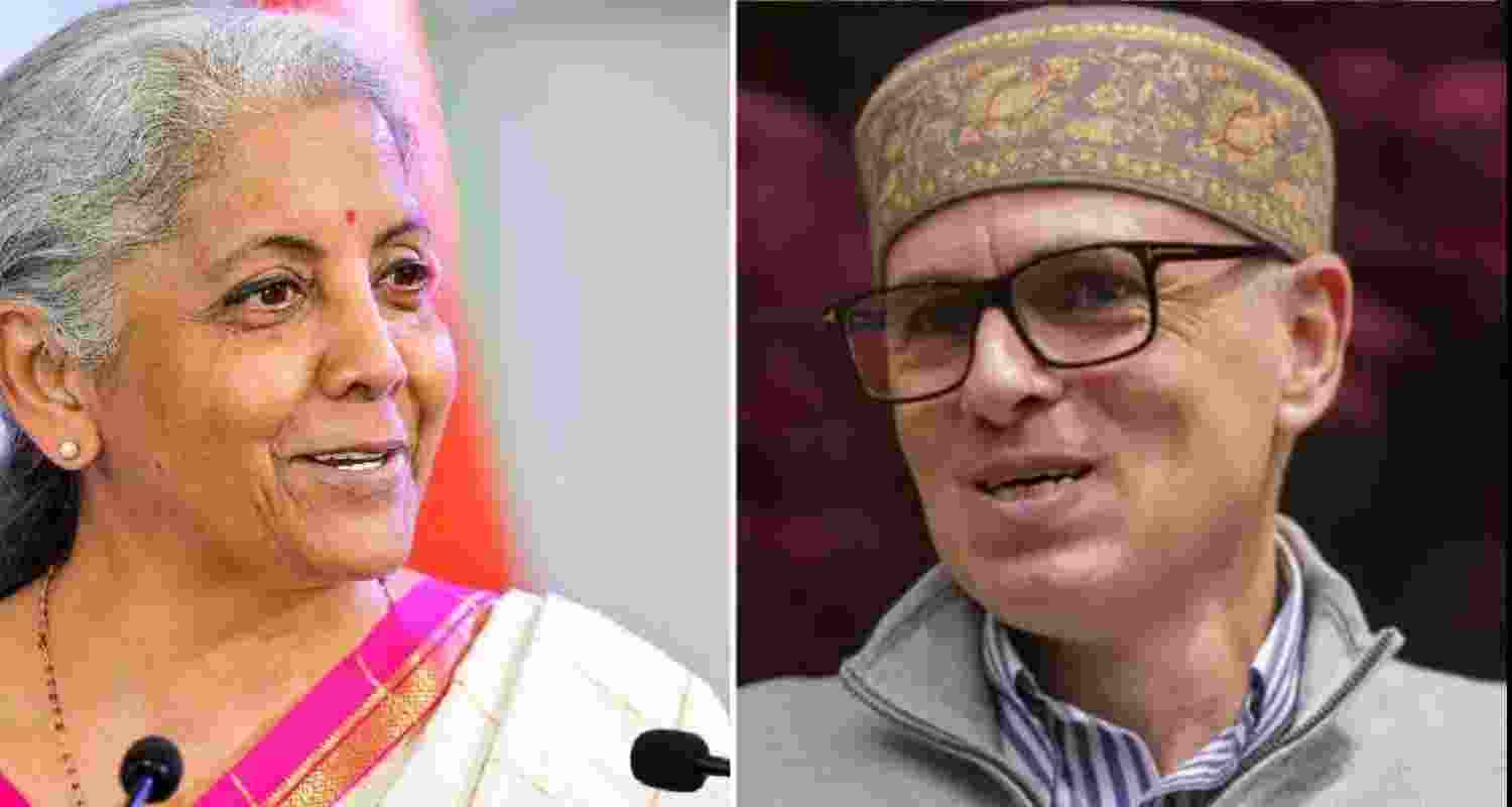 Union Finance Minister Nirmala Sitharaman and Jammu and Kashmir Chief Minister Omar Abdullah. Union Finance Minister Nirmala Sitharaman and Jammu and Kashmir Chief Minister Omar Abdullah.