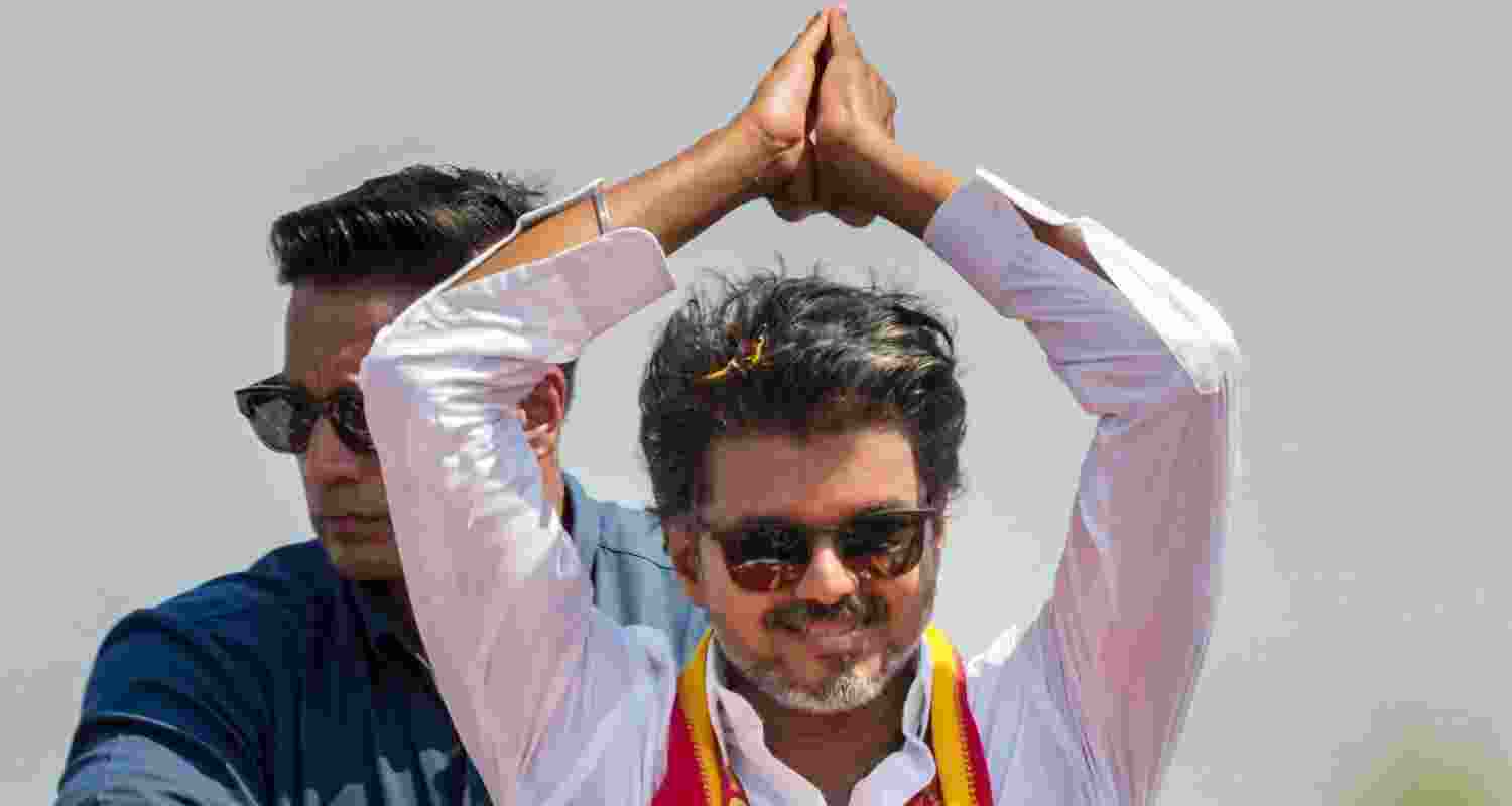 Tamilaga Vettri Kazhagam's chief Vijay. Tamilaga Vettri Kazhagam's chief Vijay.