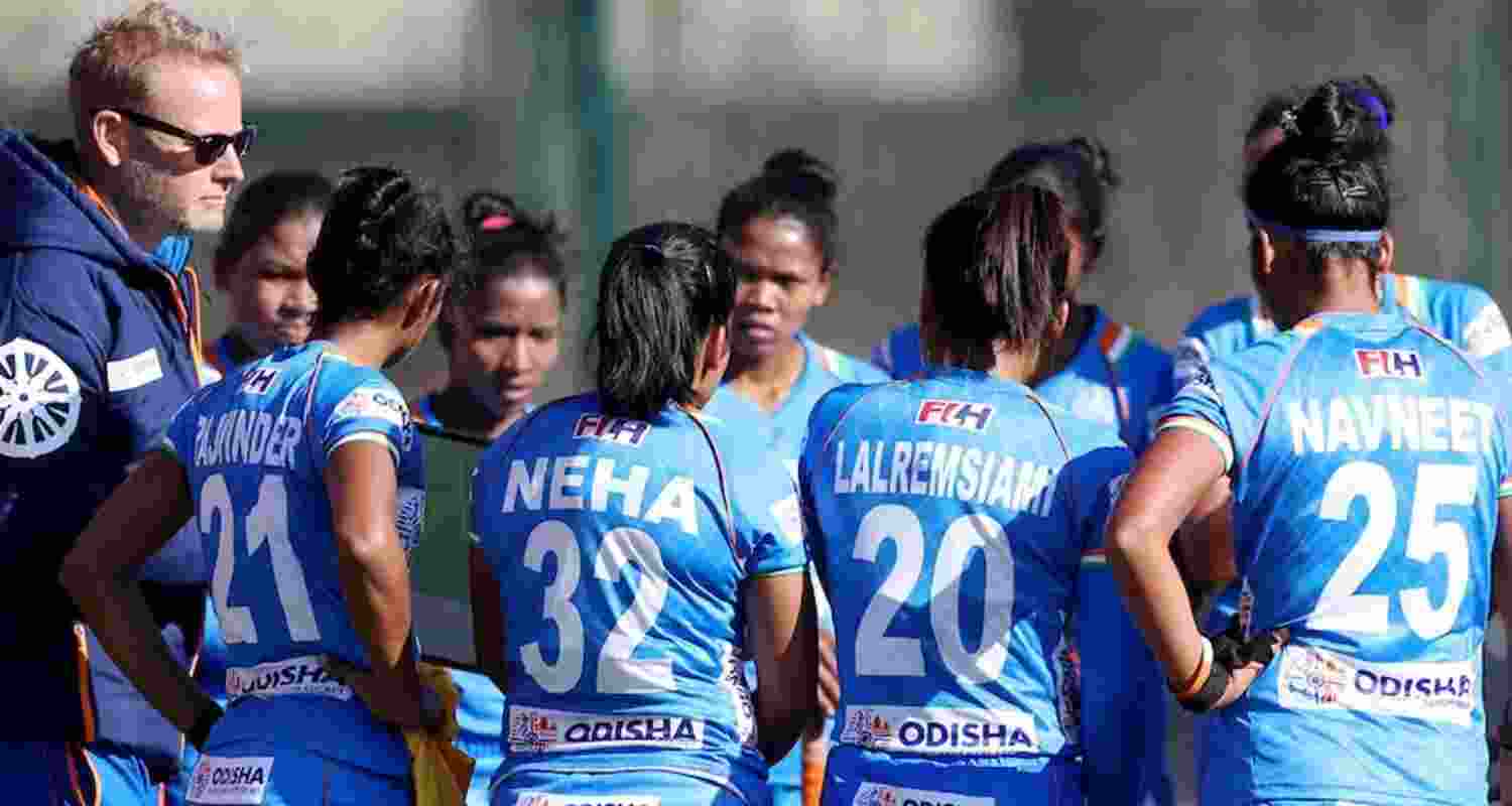 Indian women hockey team. Indian women hockey team.