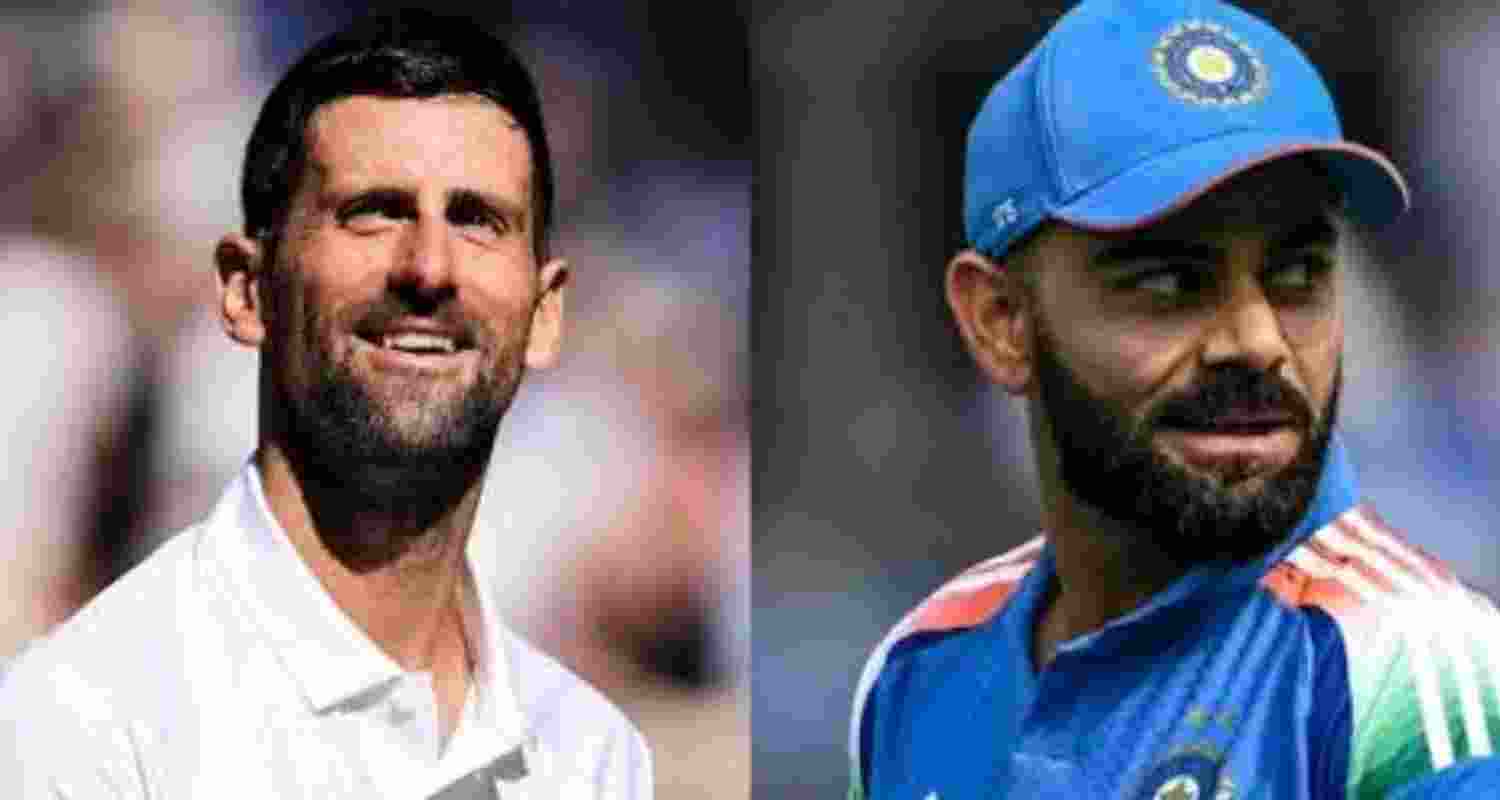 Novak Djokovic and Virat Kohli. Novak Djokovic and Virat Kohli.