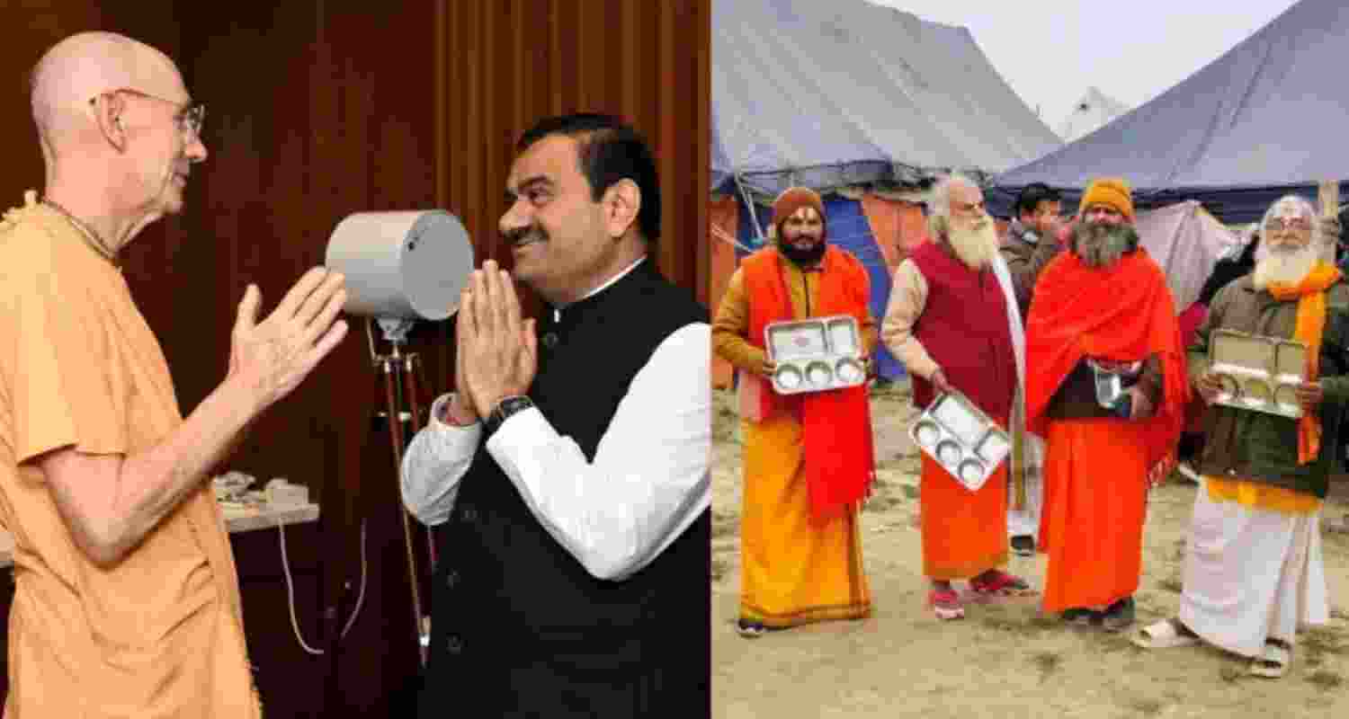 Pilgrims Grateful for Food and Shelter at Maha Kumbh Mela. Pilgrims Grateful for Food and Shelter at Maha Kumbh Mela.