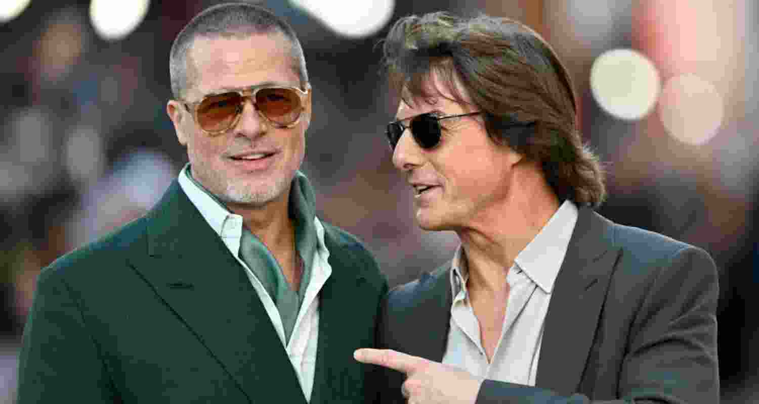 Brad Pitt and Tom Cruise at an Event. Image X. Brad Pitt and Tom Cruise at an Event. Image X.