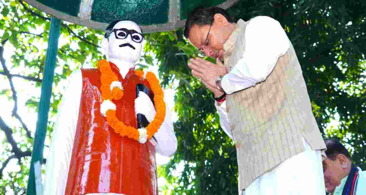 Uttarakhand Chief Minister Pushkar Singh Dhami. Uttarakhand Chief Minister Pushkar Singh Dhami.