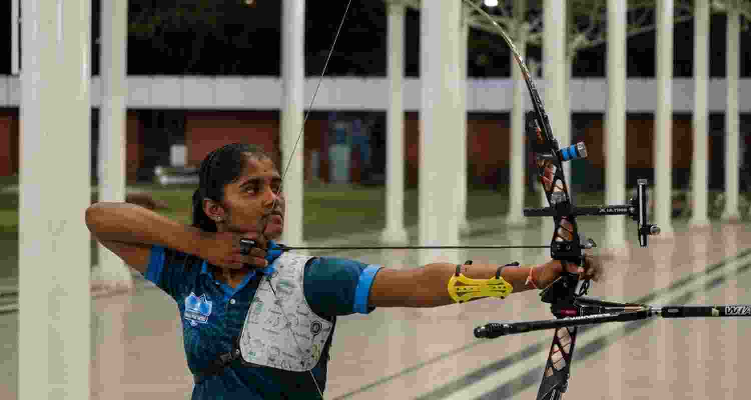 Young archer Kumkum. Young archer Kumkum.