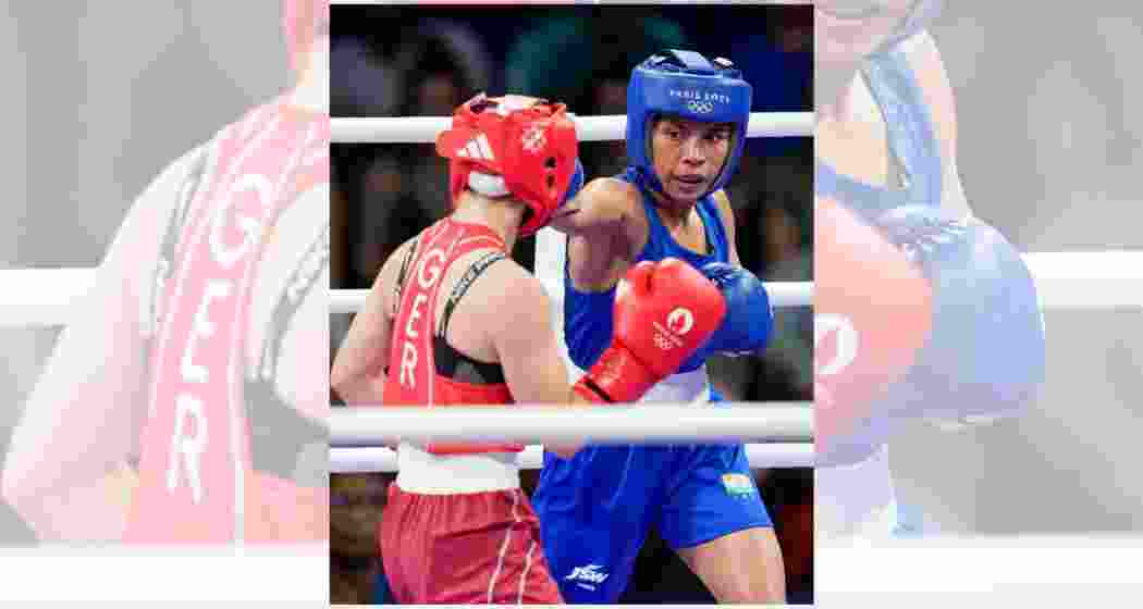 Nikhat Zareen against German Pugilist Maxi Kloetzer in pre-quarterfinals at Paris Olympics. Nikhat Zareen against German Pugilist Maxi Kloetzer in pre-quarterfinals at Paris Olympics.