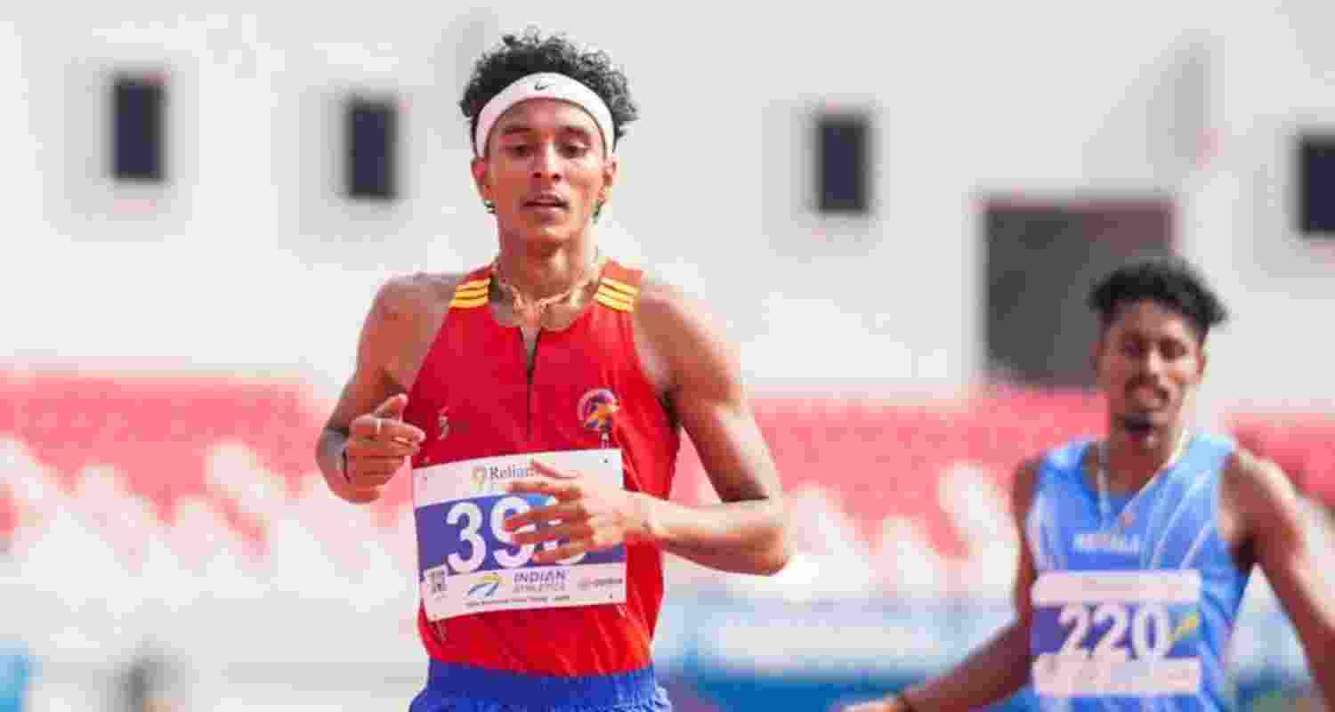 Relay runner Rajesh Ramesh. Relay runner Rajesh Ramesh.