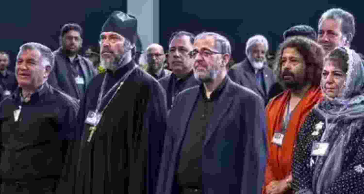 Indian delegation at Ayatollah Seyyed Ali Khamenei's funeral. Indian delegation at Ayatollah Seyyed Ali Khamenei's funeral.