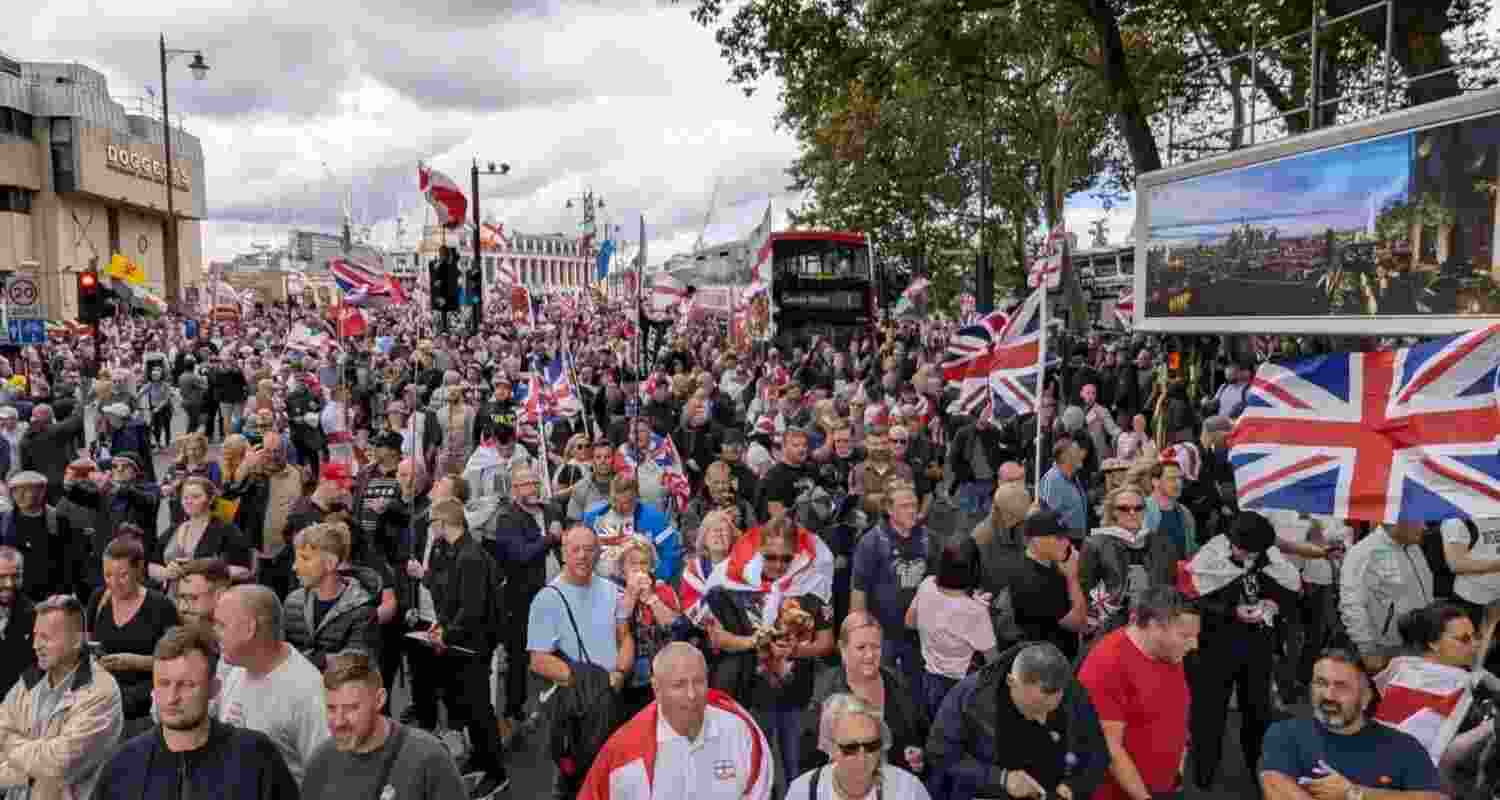 Far right rally in London draws over one million people. Far right rally in London draws over one million people.