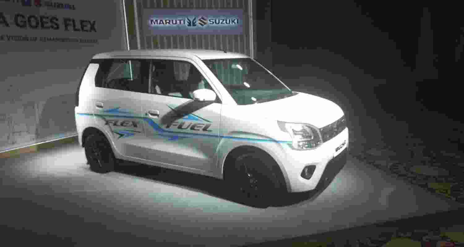 India’s first flex-fuel passenger car, the Wagon R. India’s first flex-fuel passenger car, the Wagon R.