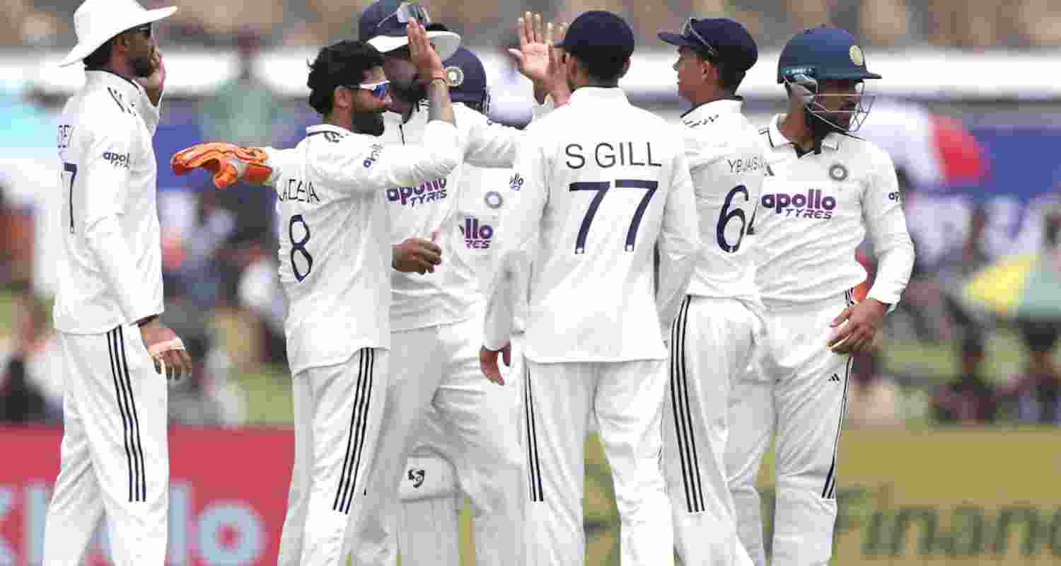 Sri Lanka were bowled out for 284, with left-arm spinner Manav Suthar and experienced all-rounder Ravindra Jadeja leading India's disciplined bowling effort. Sri Lanka were bowled out for 284, with left-arm spinner Manav Suthar and experienced all-rounder Ravindra Jadeja leading India's disciplined bowling effort.
