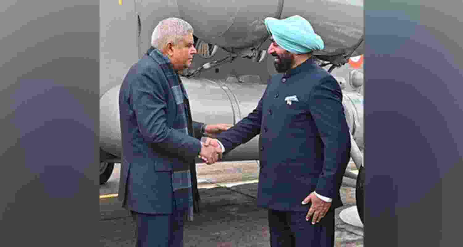 Vice-President Jagdeep Dhankhar arrived in Uttarakhand on Wednesday for a three-day visit. Vice-President Jagdeep Dhankhar arrived in Uttarakhand on Wednesday for a three-day visit.