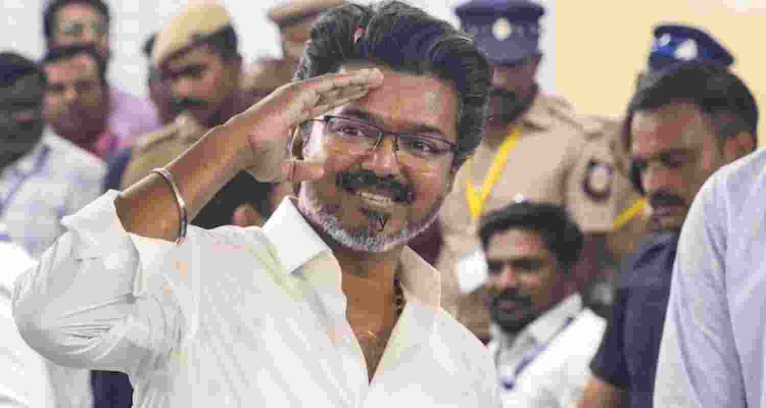 TVK chief Vijay - file image. TVK chief Vijay - file image.