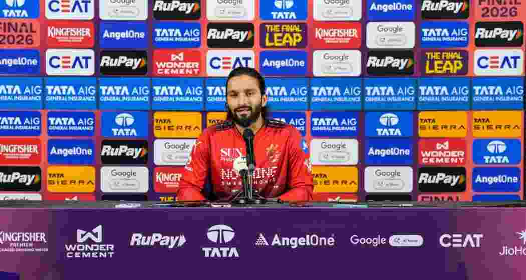 Royal Challengers Bengaluru captain Rajat Patidar addressing a press conference ahead of the IPL final between his team and Gujarat Titans in Ahmedabad on Saturday. Royal Challengers Bengaluru captain Rajat Patidar addressing a press conference ahead of the IPL final between his team and Gujarat Titans in Ahmedabad on Saturday.