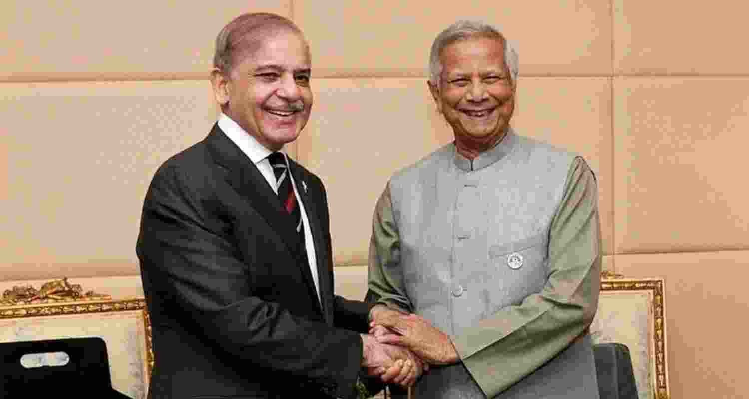 Bangladesh's interim leader, Professor Muhammad Yunus, with Pakistan Prime Minister Shehbaz Sharif. File photo. Bangladesh's interim leader, Professor Muhammad Yunus, with Pakistan Prime Minister Shehbaz Sharif. File photo.