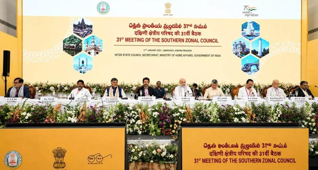 The 31st Southern Zonal Council meeting in progress at Mahabalipuram, Tamil Nadu, on Thursday. The 31st Southern Zonal Council meeting in progress at Mahabalipuram, Tamil Nadu, on Thursday.